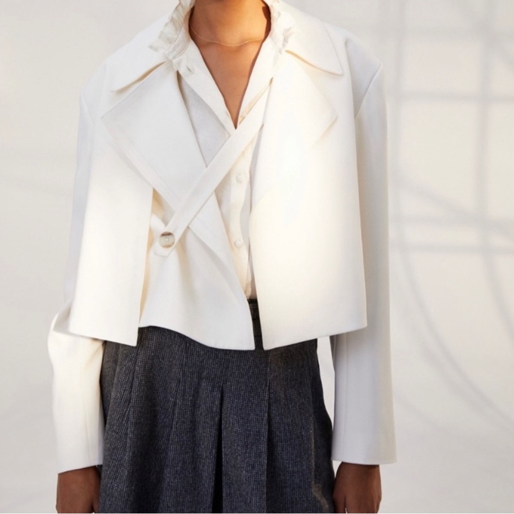 Babaton 1-01 Cropped Blazer Cream (like new) Griffith Jacket XS